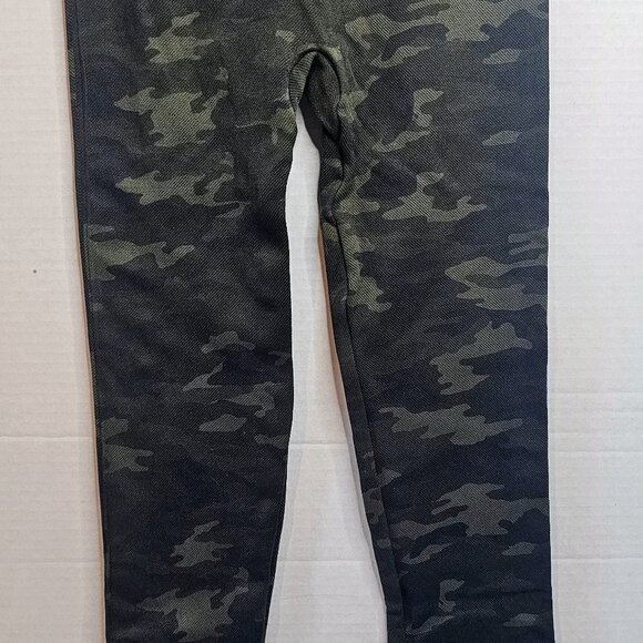 2 PAIR!‎ SPANX CAMO "LOOK AT ME NOW" LEGGINGS SZ SM GREY-ANKLE GREEN-FULL - Picture 6 of 9
